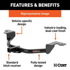 CURT 11189 Class I 1.25 in. Receiver Hitch Fits 11-13 E350