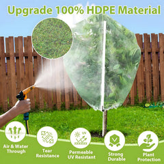 KORALAKIRI 4 Pack Garden Mesh Netting with Zipper,5Ft x 4 Ft Plants Cover Protection from Anti Birds,Bugs,Cicadas,and Insects-Pest Barrier Bag