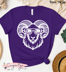Sandy Hook Rams -- Ram Head White
