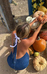 Corbin Denim Halter Neck Mini Dress