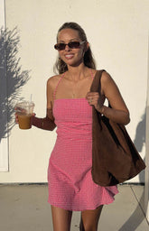 Rylan Red Gingham Mini Dress