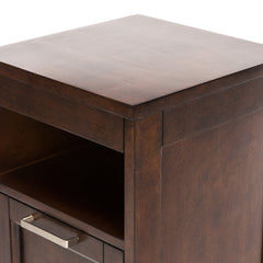Style Selections Morecott 13-in x 31.75-in x 13.5-in Chocolate Freestanding Soft Close Linen Cabinet