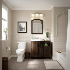 Style Selections Morecott 13-in x 31.75-in x 13.5-in Chocolate Freestanding Soft Close Linen Cabinet
