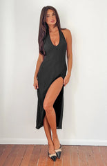 Portia Black Maxi Dress