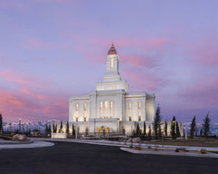 Deseret Peak Utah Pink Winter Sunrise