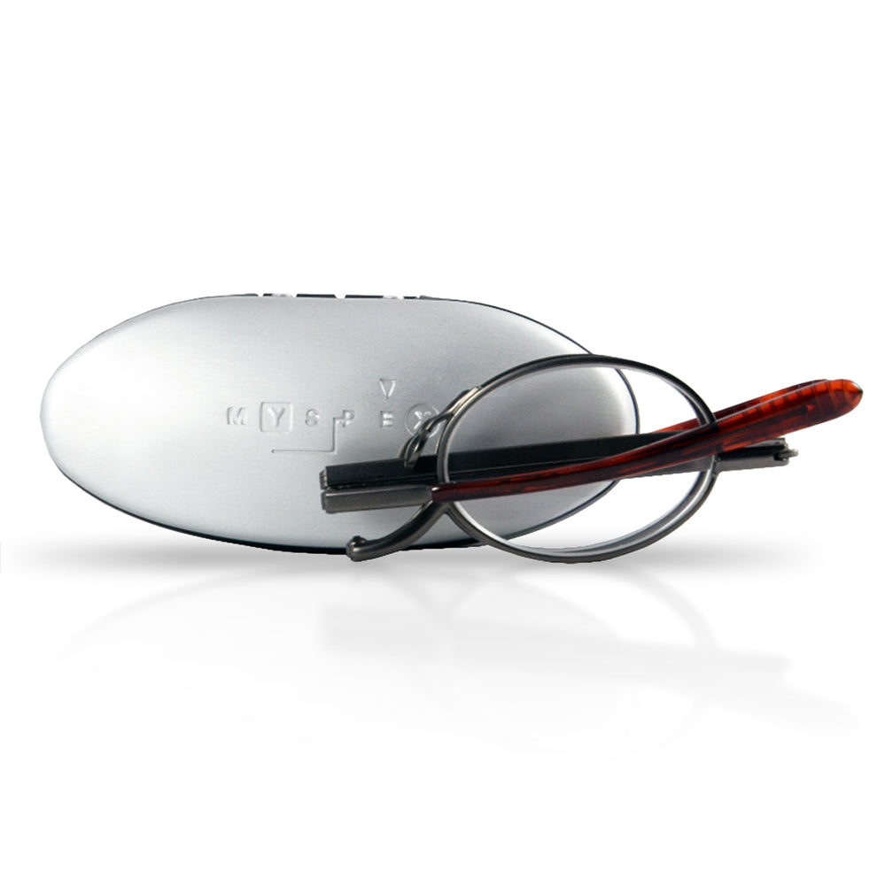 MySpex 18-o | premium japanese-designed reading glasses with brushed aluminium travel case