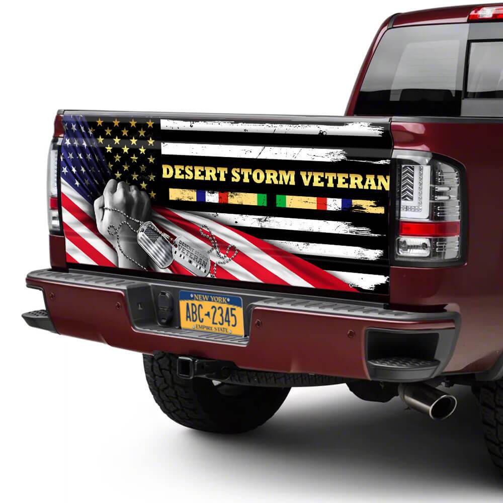 Desert Storm Veterans truck Tailgate Decal Sticker Wrap Veteran Day Veteran Gifts Veteran Decoration Idea Tailgate Wrap Decals For Trucks
