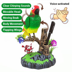 🐦🥰Interaktives Spielzeug mit sprachaktiviertem zwitscherndem Vogel
